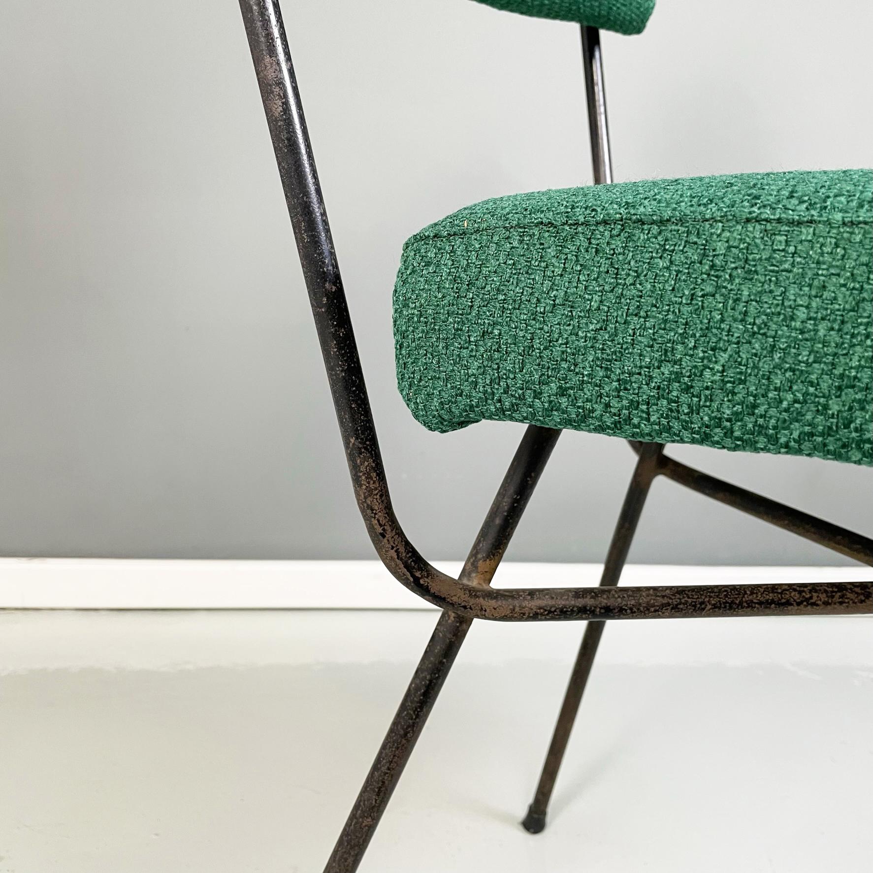 Italian Mid-Century Green Fabric Chair Elettra by Studio BBPR for Arflex, 1960s 5