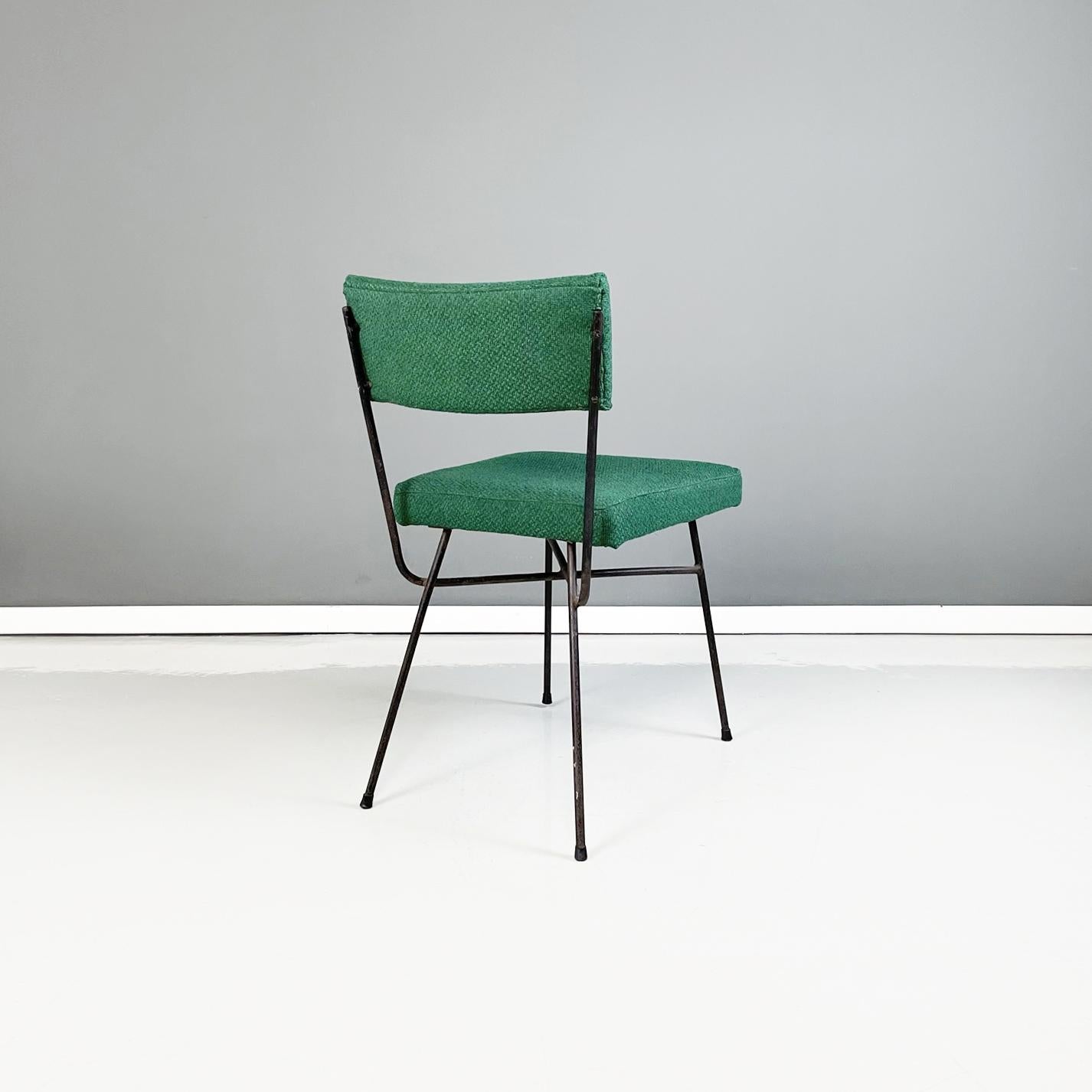Italian Mid-Century Green Fabric Chair Elettra by Studio BBPR for Arflex, 1960s In Good Condition For Sale In MIlano, IT