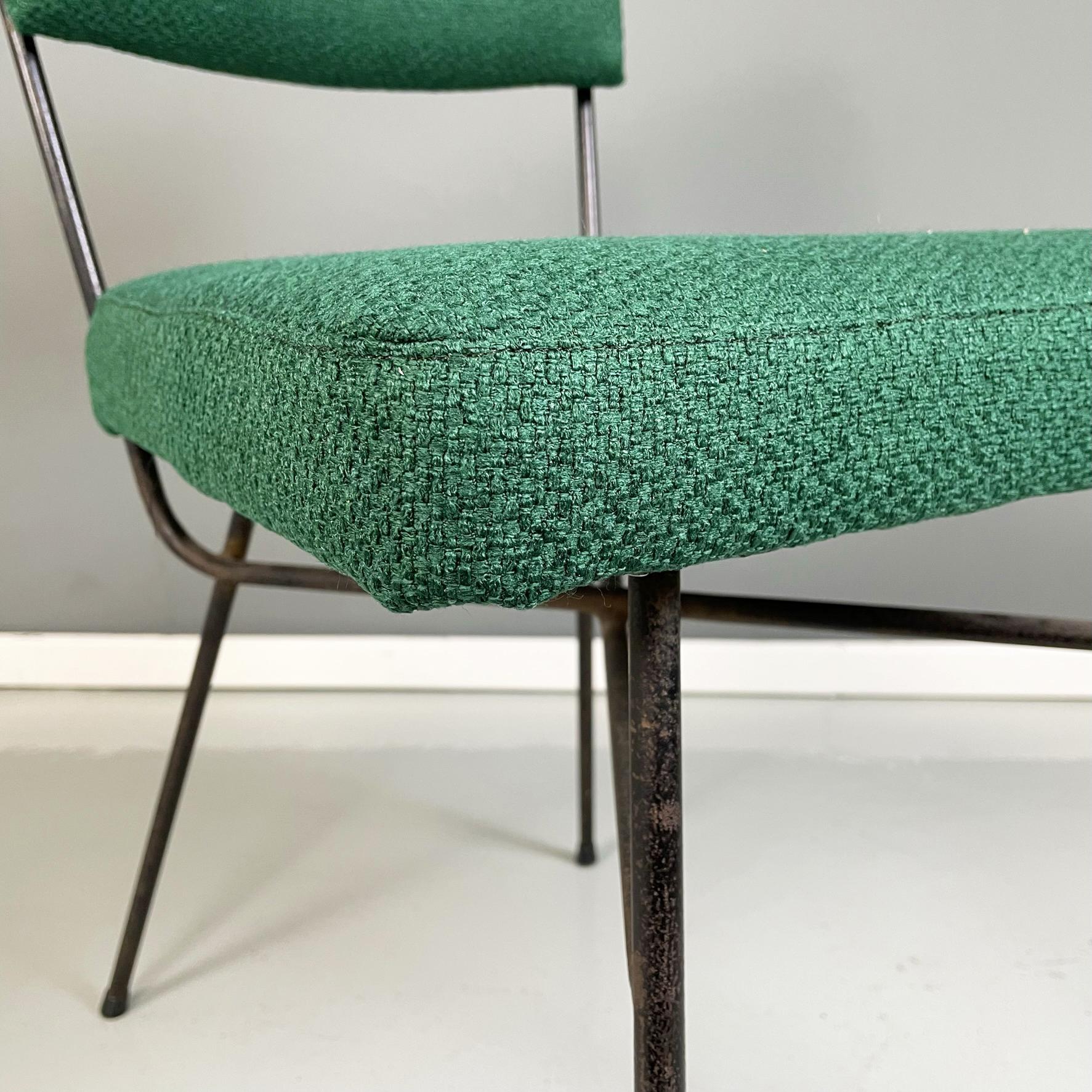Italian Mid-Century Green Fabric Chair Elettra by Studio BBPR for Arflex, 1960s For Sale 4