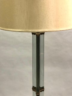 Italian Mid-century Modern Green Glass Floor Lamp by Fontana Arte, 1930