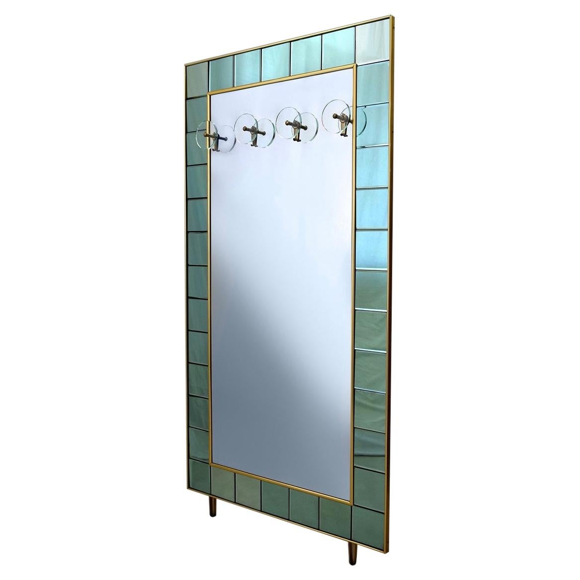 Italienische Mid Century Flur Eingangsspiegel Garderobe