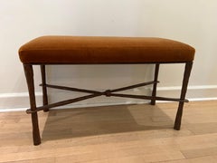 Banc en fer martelé italien du milieu du siècle dernier, de style Giovanni Banci pour Hermès