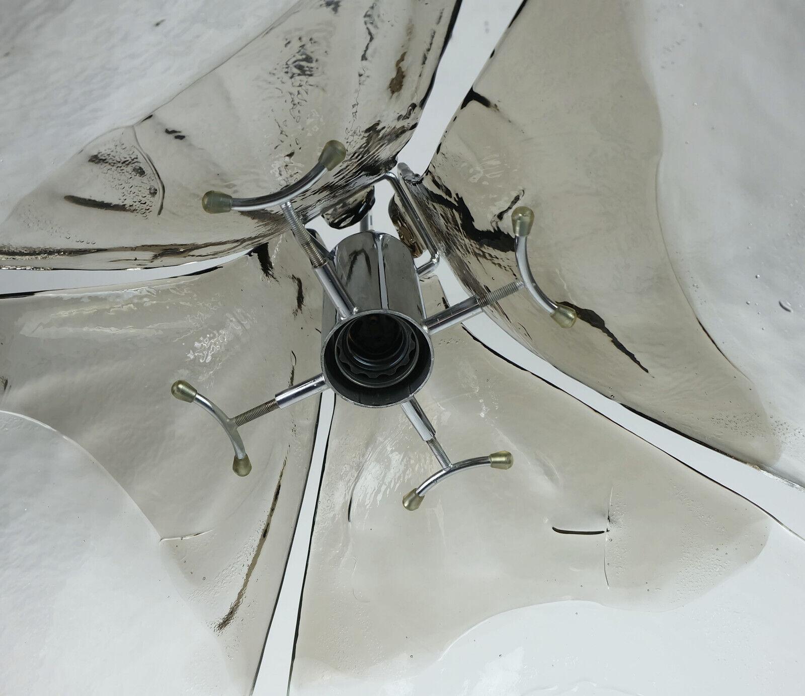 Mid-Century Modern italian mid century ice glass smoked glass PENDANT LIGHT carlo nason mazzega mur