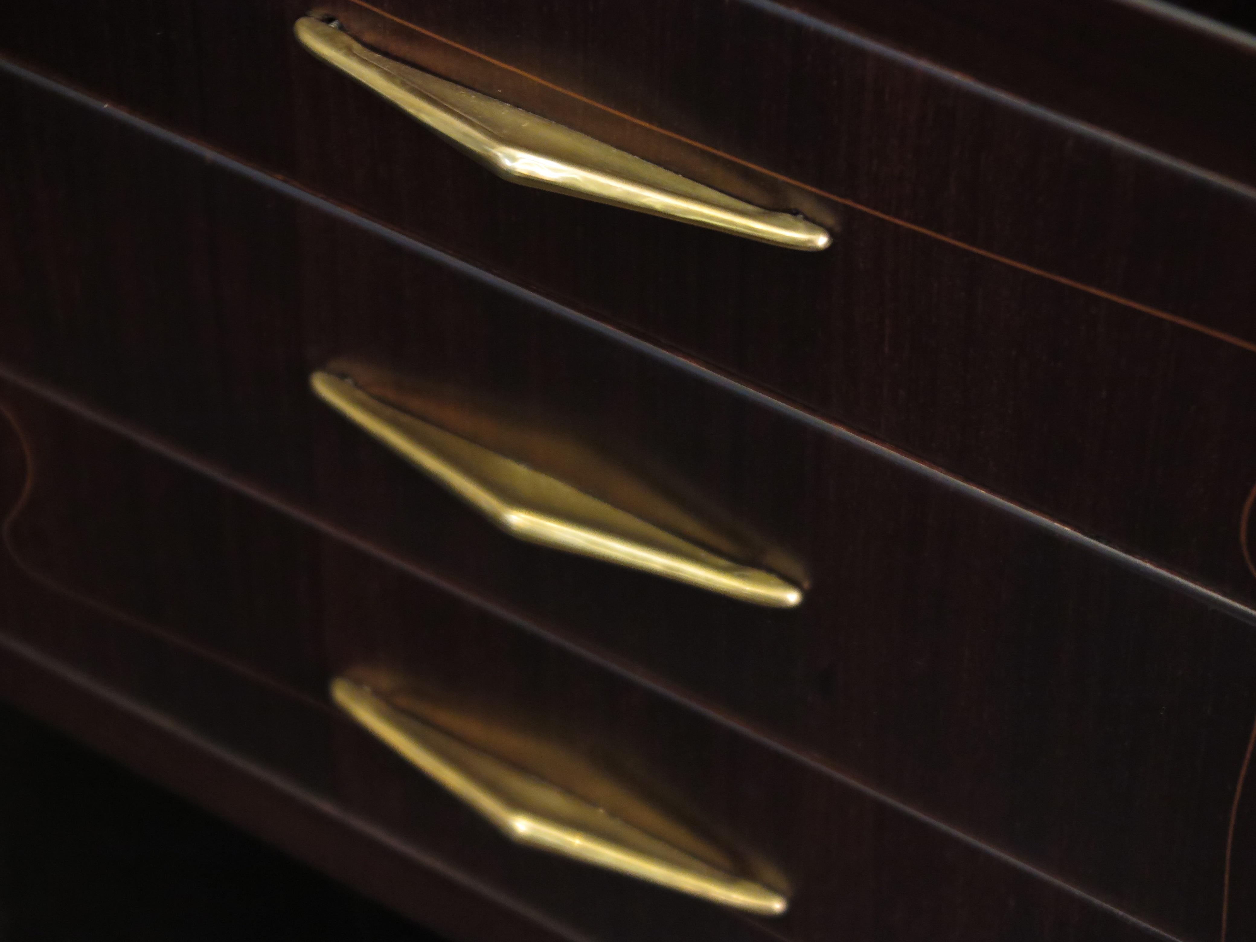 Italian Mid-Century Indian Rosewood Desk By Dassi For Sale 6