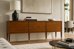 Italienisches Sideboard mit Intarsien aus der Mitte des Jahrhunderts, entworfen von Paolo Buffa, 1950er Jahre