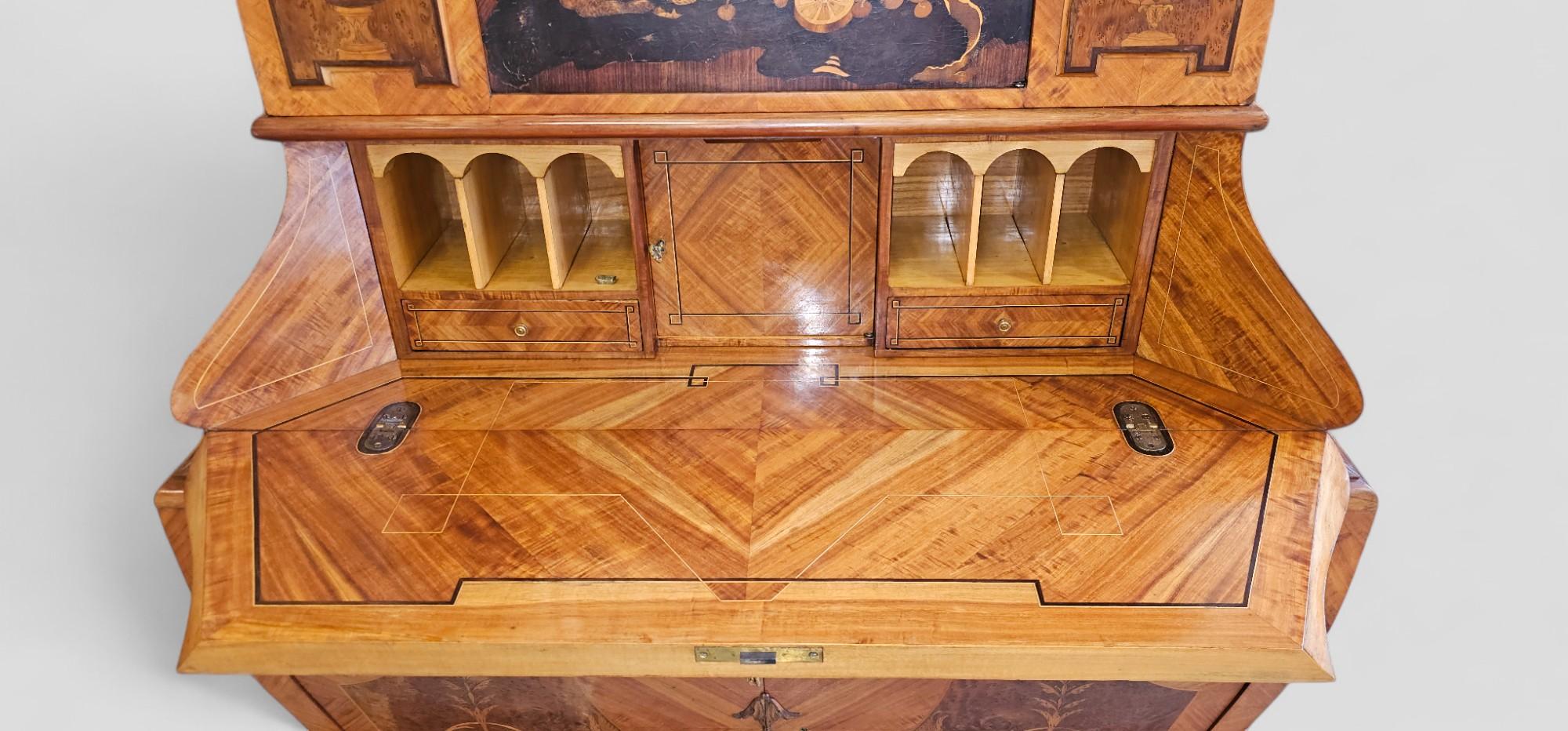 Italian Mid-Century Inlayed Sideboard or Trumeau by Cornelio Ferrandi, 1964 In Good Condition For Sale In Traversetolo, IT