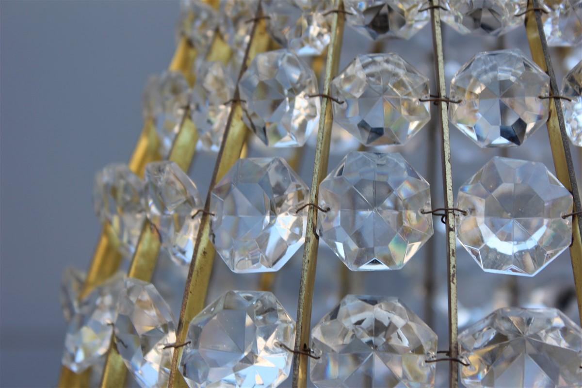 Italian midcentury lantern in crystal and brass 1950s pear shape
Only glass cm. 40 x 20
1 Light Bulb E27 Max 100 watt.