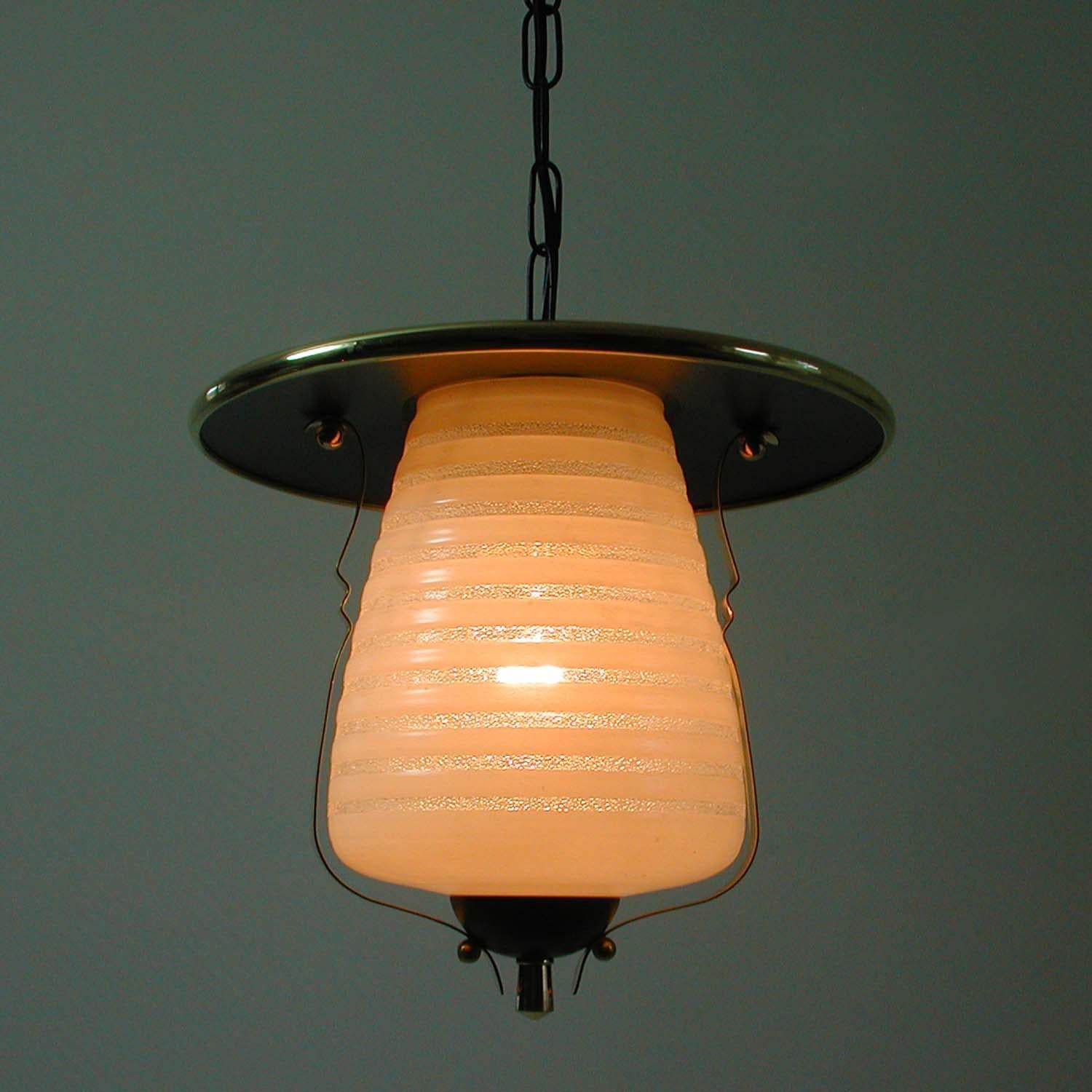 Italian Midcentury Lantern Pendant, Ceiling Light, 1950s 3