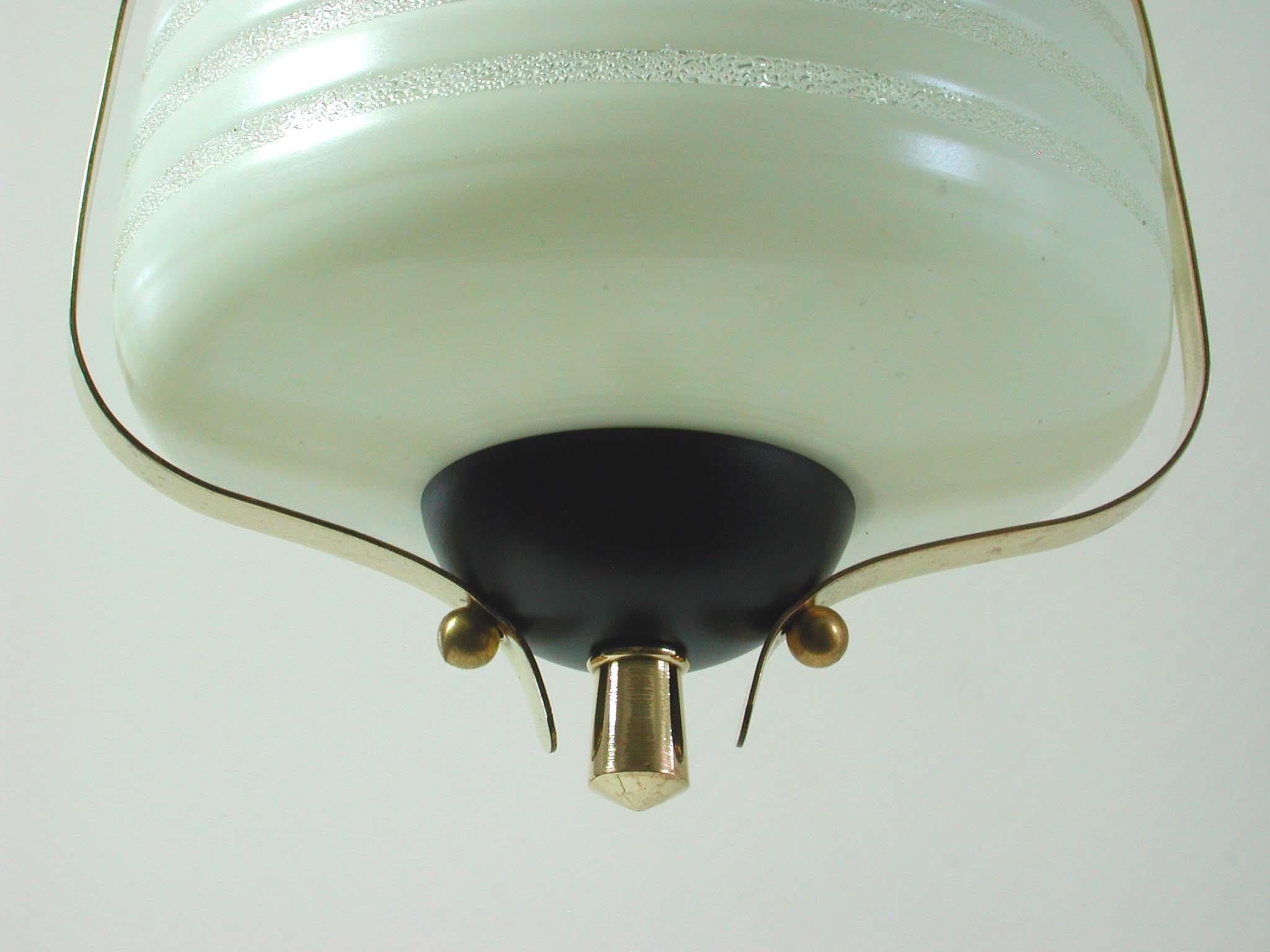 Mid-Century Modern Italian Midcentury Lantern Pendant, Ceiling Light, 1950s
