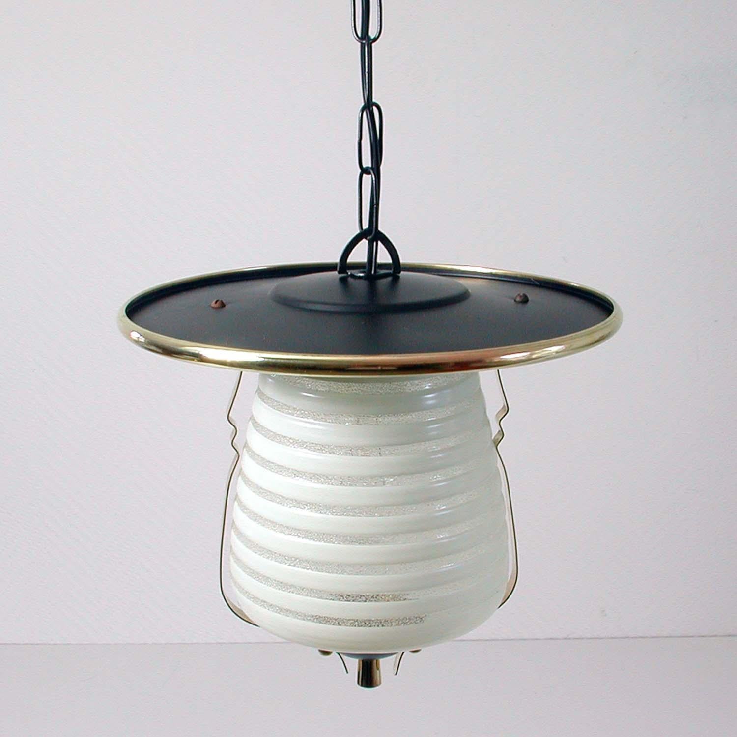 Italian Midcentury Lantern Pendant, Ceiling Light, 1950s In Good Condition In NUEMBRECHT, NRW
