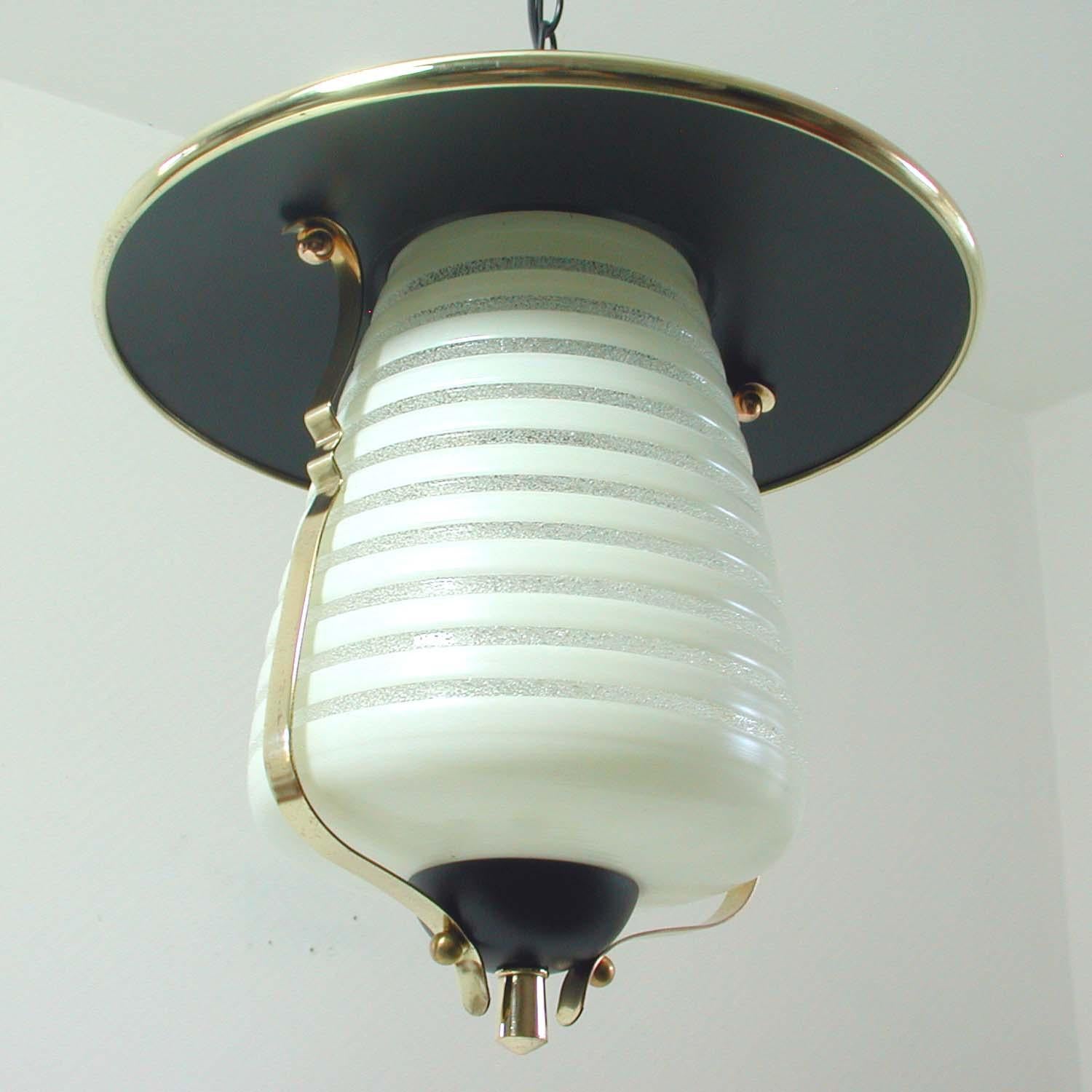 Mid-20th Century Italian Midcentury Lantern Pendant, Ceiling Light, 1950s