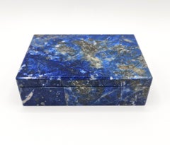 Italienische Schmuckkiste aus Lapislazuli und rosa Marmor aus der Mitte des 20. Jahrhunderts, um 1960