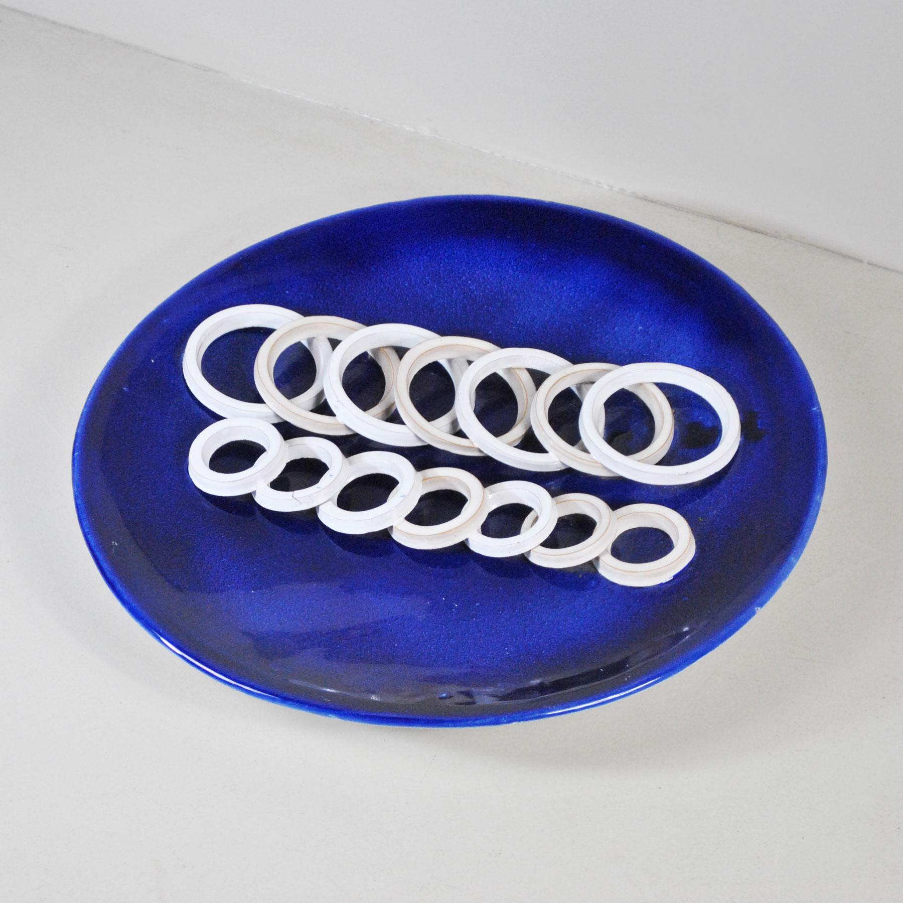 Mid-Century Modern Italian Midcentury Large Dish in Ceramic Form the 1970s For Sale