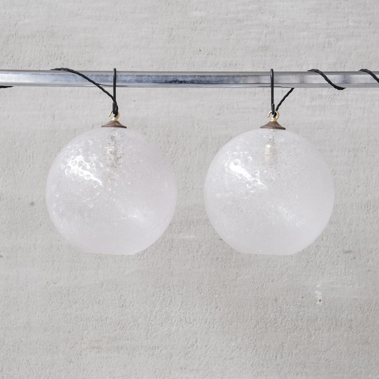 Italian Mid-Century 'Lava' Murano Glass Pendant Light (9 available) For Sale 2
