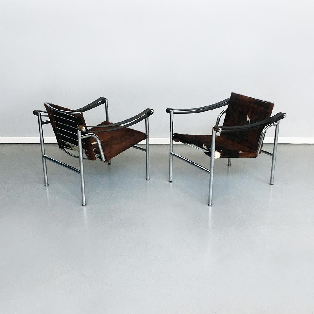 Mid-Century Modern Italian Midcentury LC1 Armchairs by Le Corbusier for Cassina, 1929