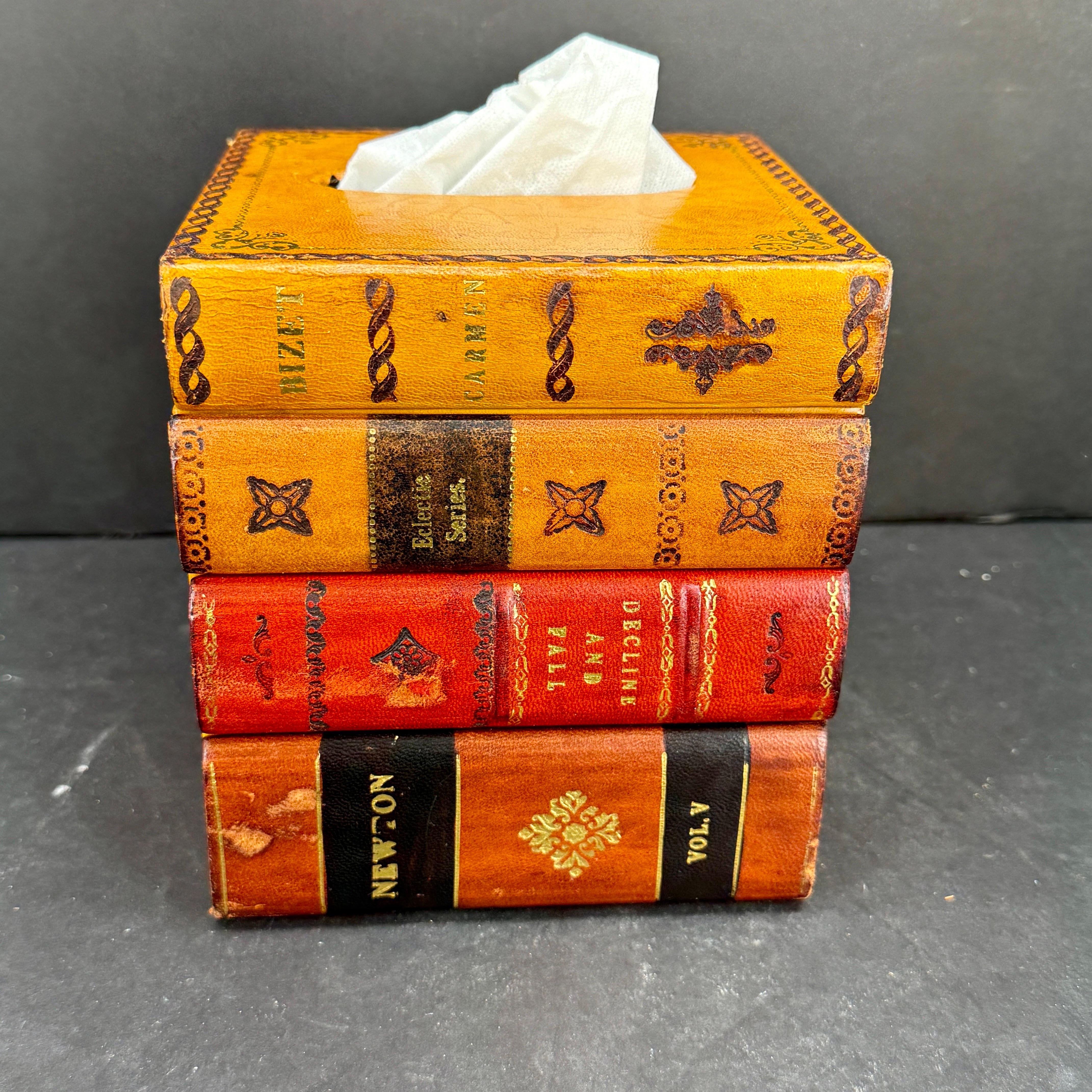 What a fantastic way to hide tissues with this functional library style book box. This clever looking box can certainly be displayed on a coffee table or side table and makes a fun statement wherever placed. 