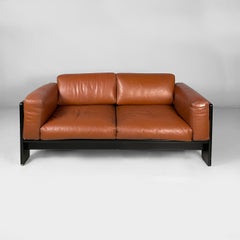 Italian mid-century leather sofa Bastiano by Afra Tobia Scarpa Gavina, 1960s