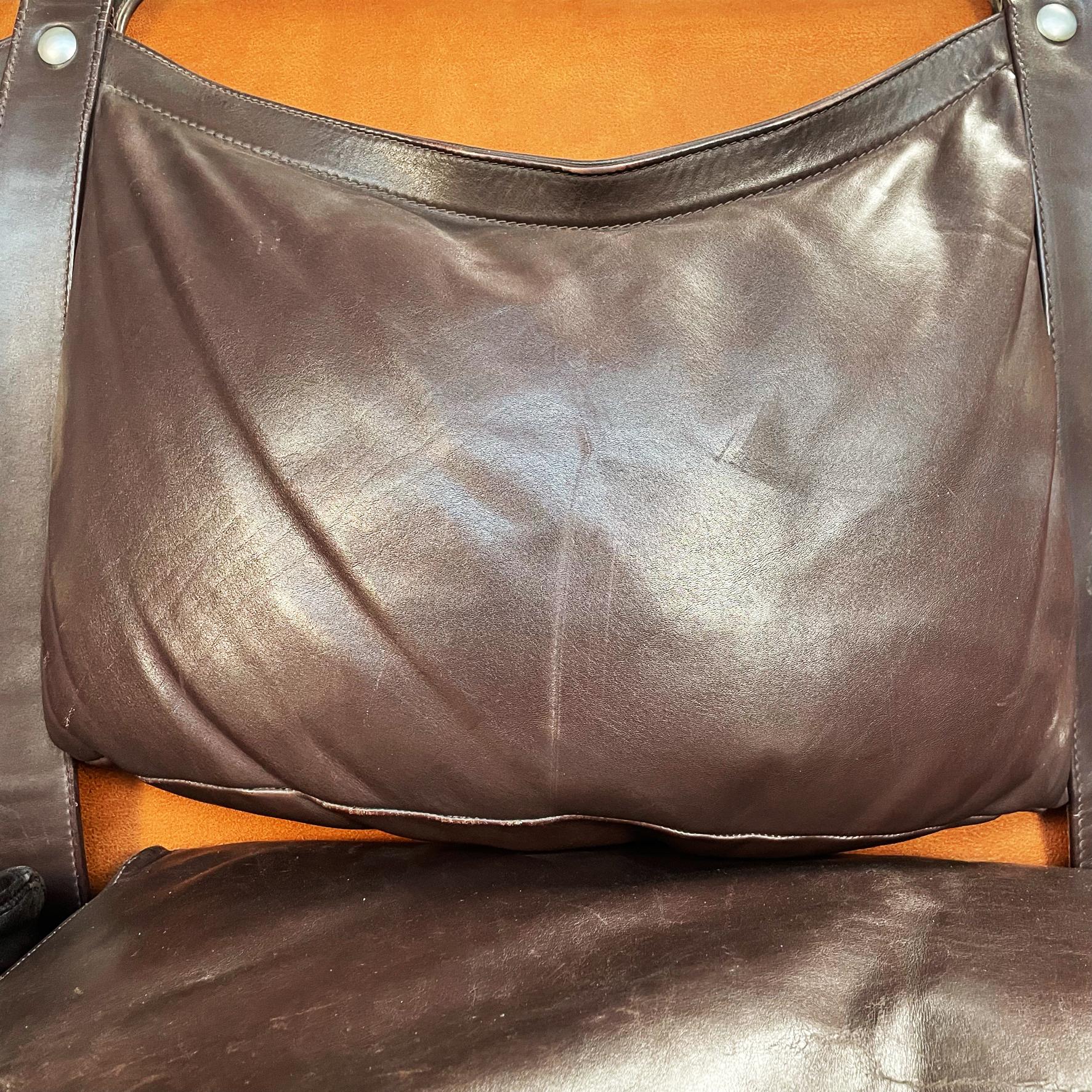 Italian Mid-Century Leather Stringa Sofa Armchair Gae Aulenti Poltronova, 1965 3