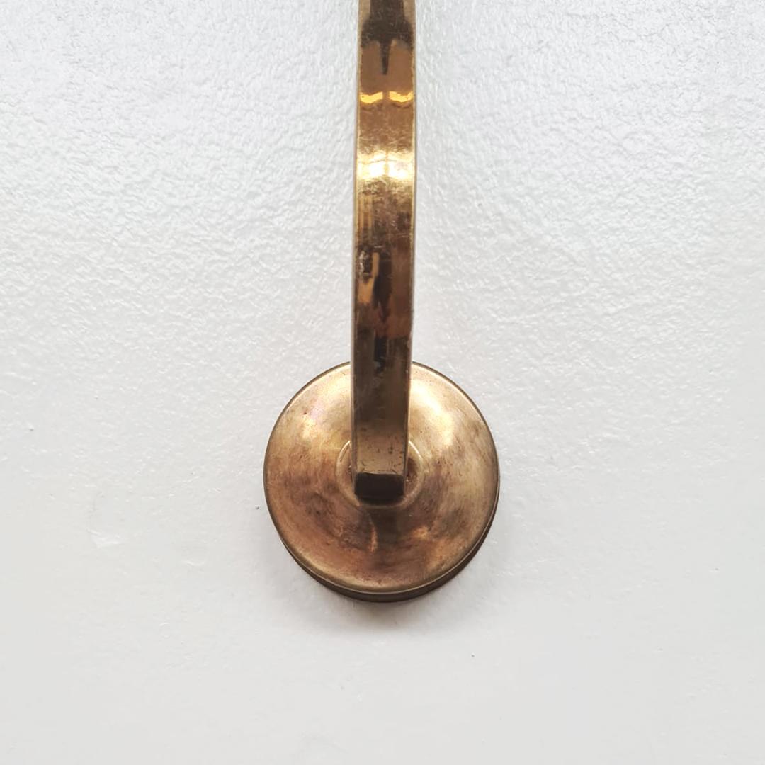 Italian Midcentury Light-Blue Metal and Brass Sconces by Arredoluce, 1950s In Good Condition In MIlano, IT