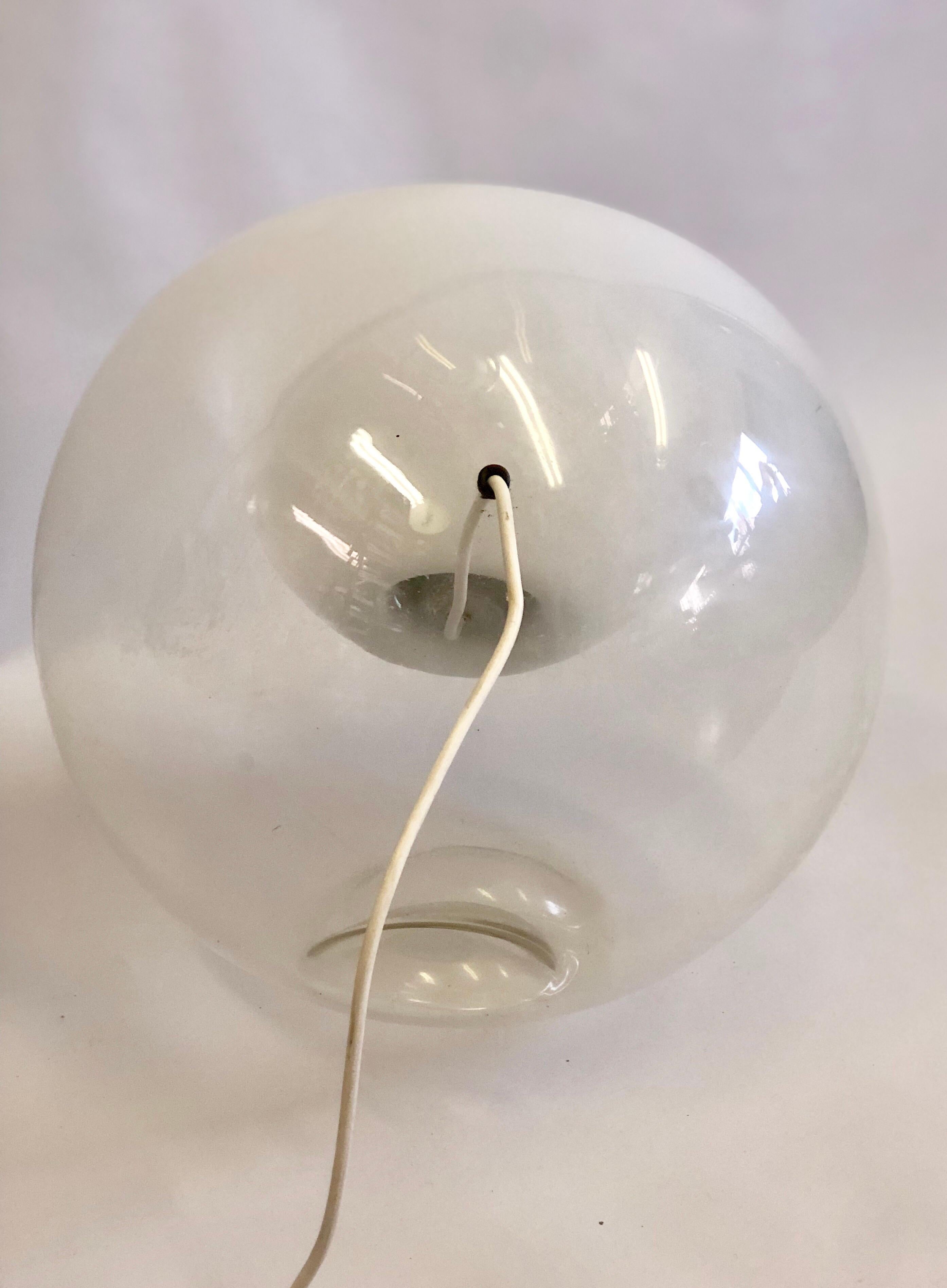 Blown Glass Italian Midcentury Light Sculpture / Table Lamp by Peduzzi-Riva for Artemide