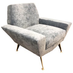 Italian Midcentury Lounge Chair by Lenzi