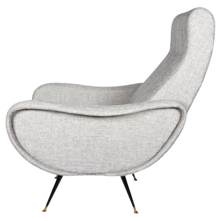 Italian Mid-Century Lounge Chair in the Manner of Marco Zanuso, c. 1950's For Sale