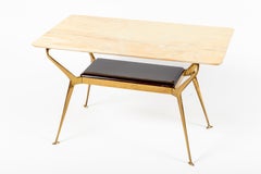 Italian Mid Century Low Brass Table By Cesare Lacca