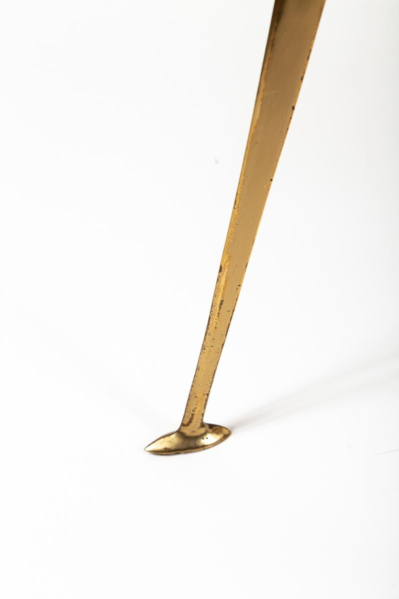 Mesa baja italiana de latón de mediados de siglo de Cesare Lacca Lacado en venta