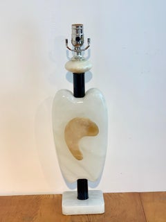 Italian Midcentury Marble Ameba Sculpture Lamp
