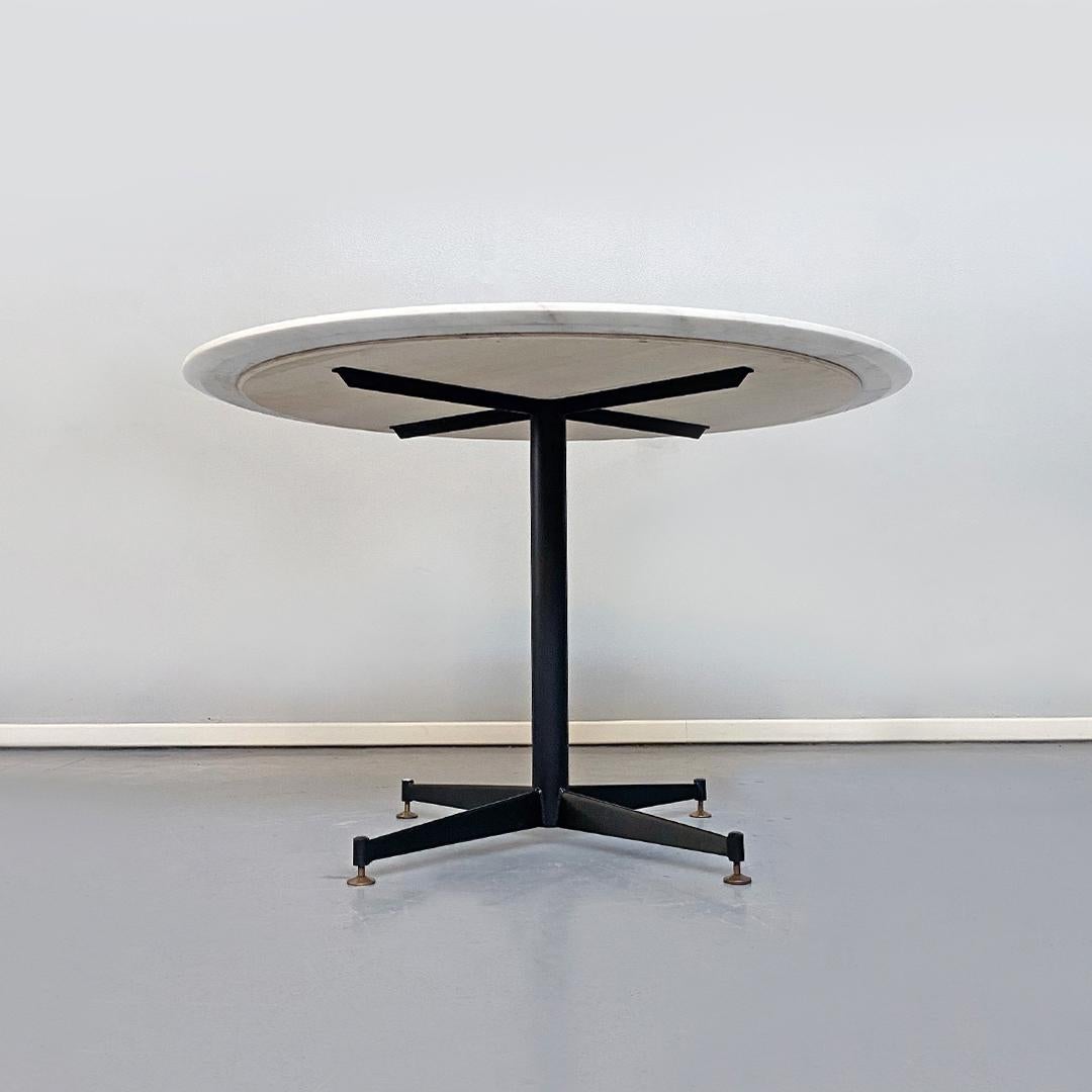 Mid-20th Century Italian Mid-Century Marble, Metal and Brass Dining Table, 1950s