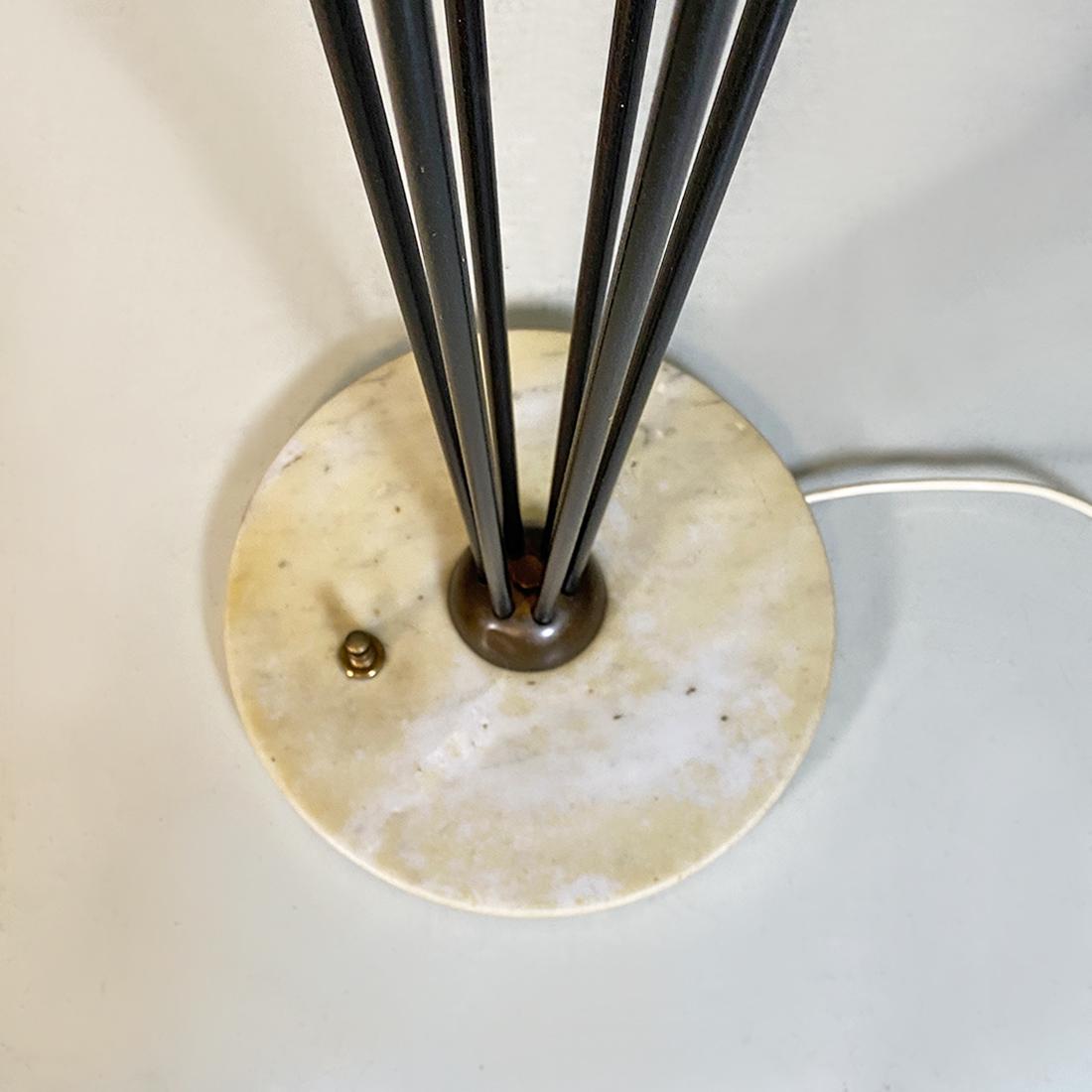 Italian Mid Century Marble Metal and Glass Alberello Lamp by Stilnovo, 1950s For Sale 5