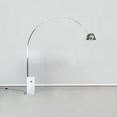 Italian Mid-Century Marble N Steel Arco Floor Lamp by Castiglioni for Flos, 1962