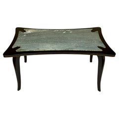 Italian Mid-Century Modern Wood and Marble Coffee Table