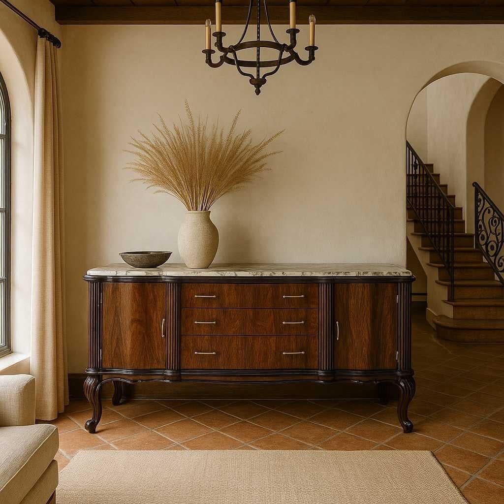 Italian Mid-Century Marble-Top Sideboard by Mobilificio Scorza Ovada, 1950s For Sale 12