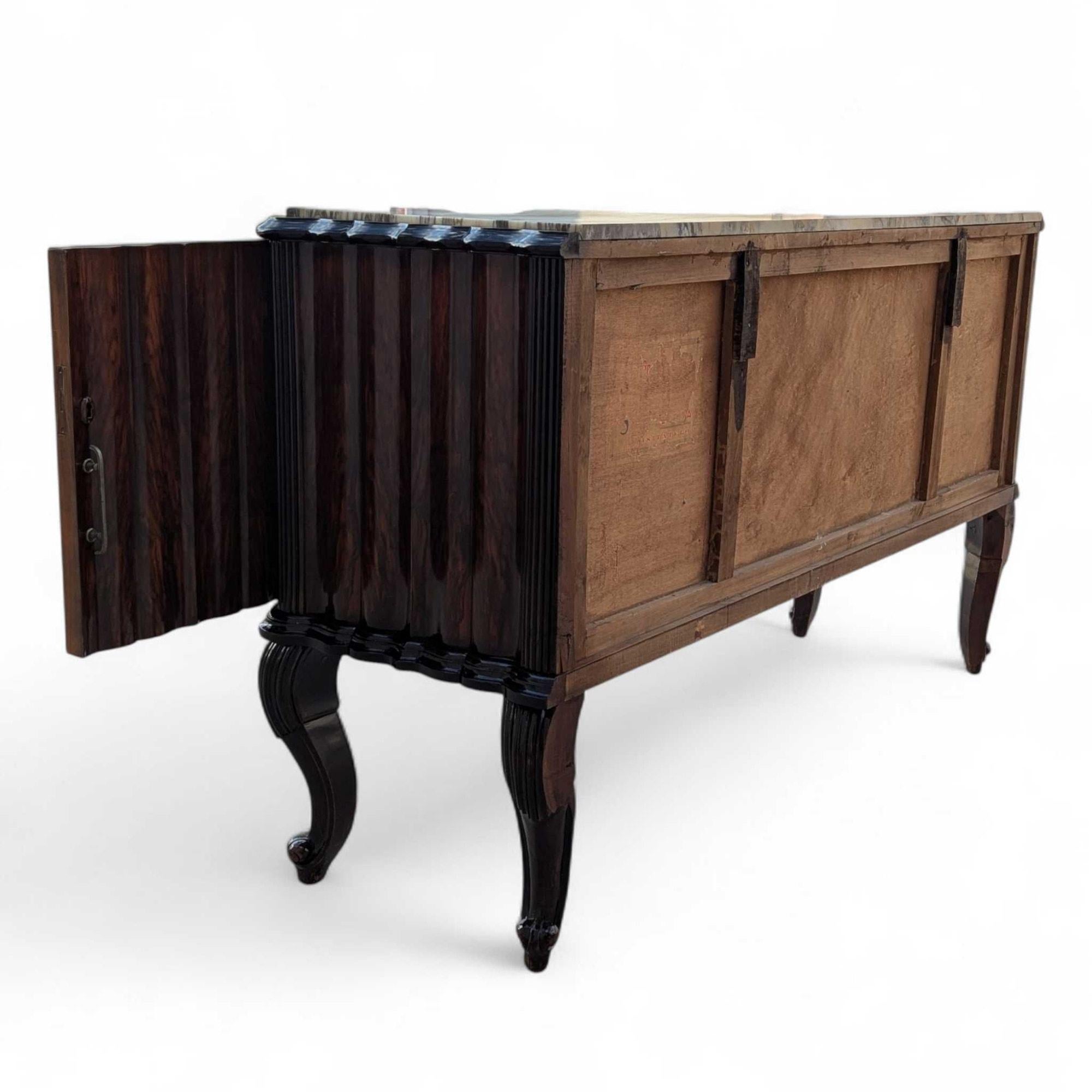 Italian Mid-Century Marble-Top Sideboard by Mobilificio Scorza Ovada, 1950s For Sale 2