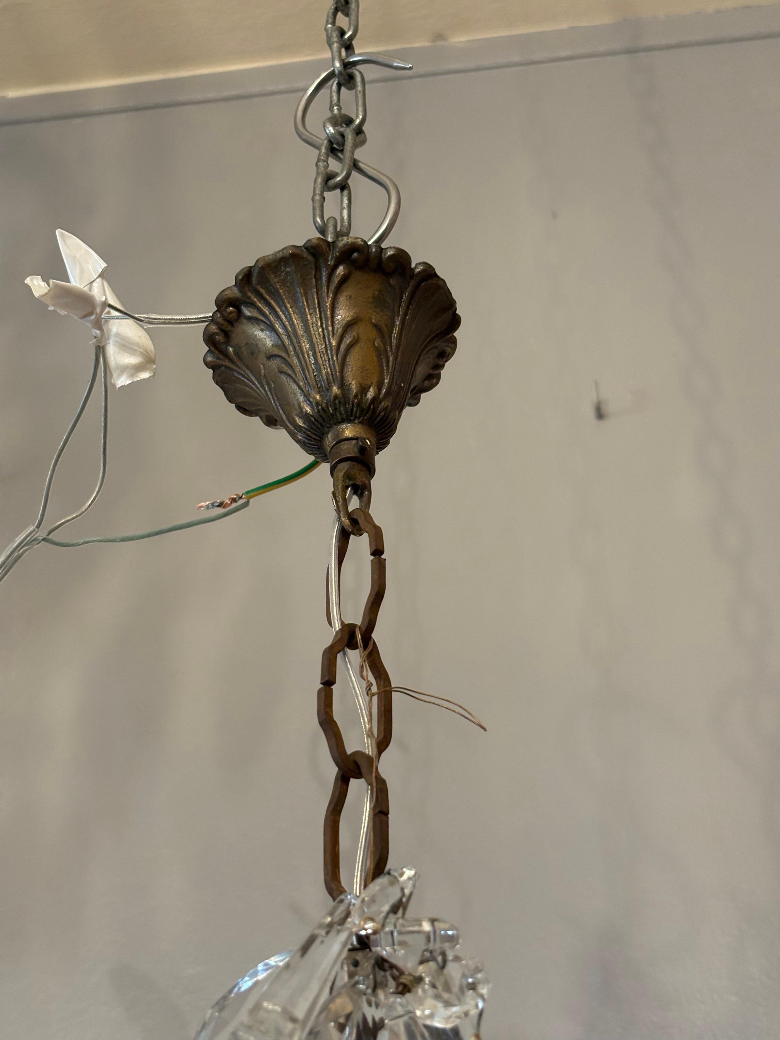 Italian Mid-Century Maria Theresa Crystal Chandelier For Sale 5