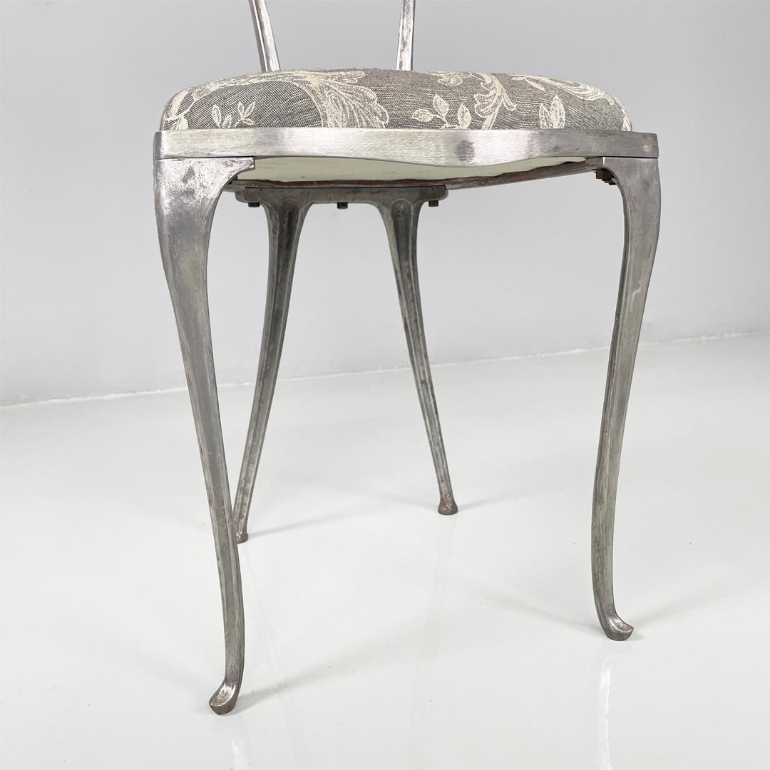 Sedie italiane di metà secolo in metallo e tessuto di Palladio, anni '50 in vendita 10