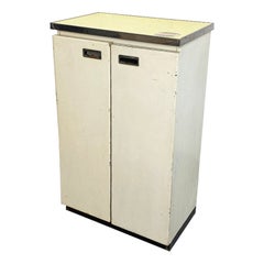 Italian Mid Century Metal and Laminate Cabinet with Metal Shelves, 1960s