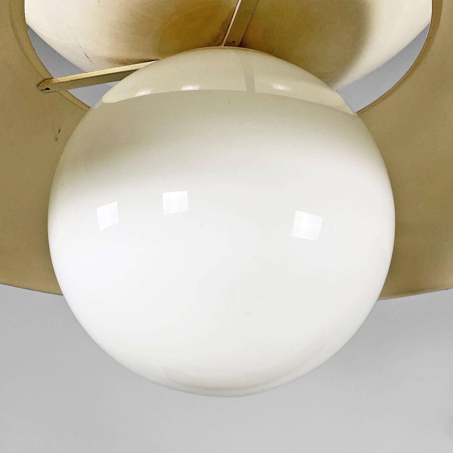 Italian mid-century metal Cetra chandelier by Vico Magistretti for Artemide 1969 5