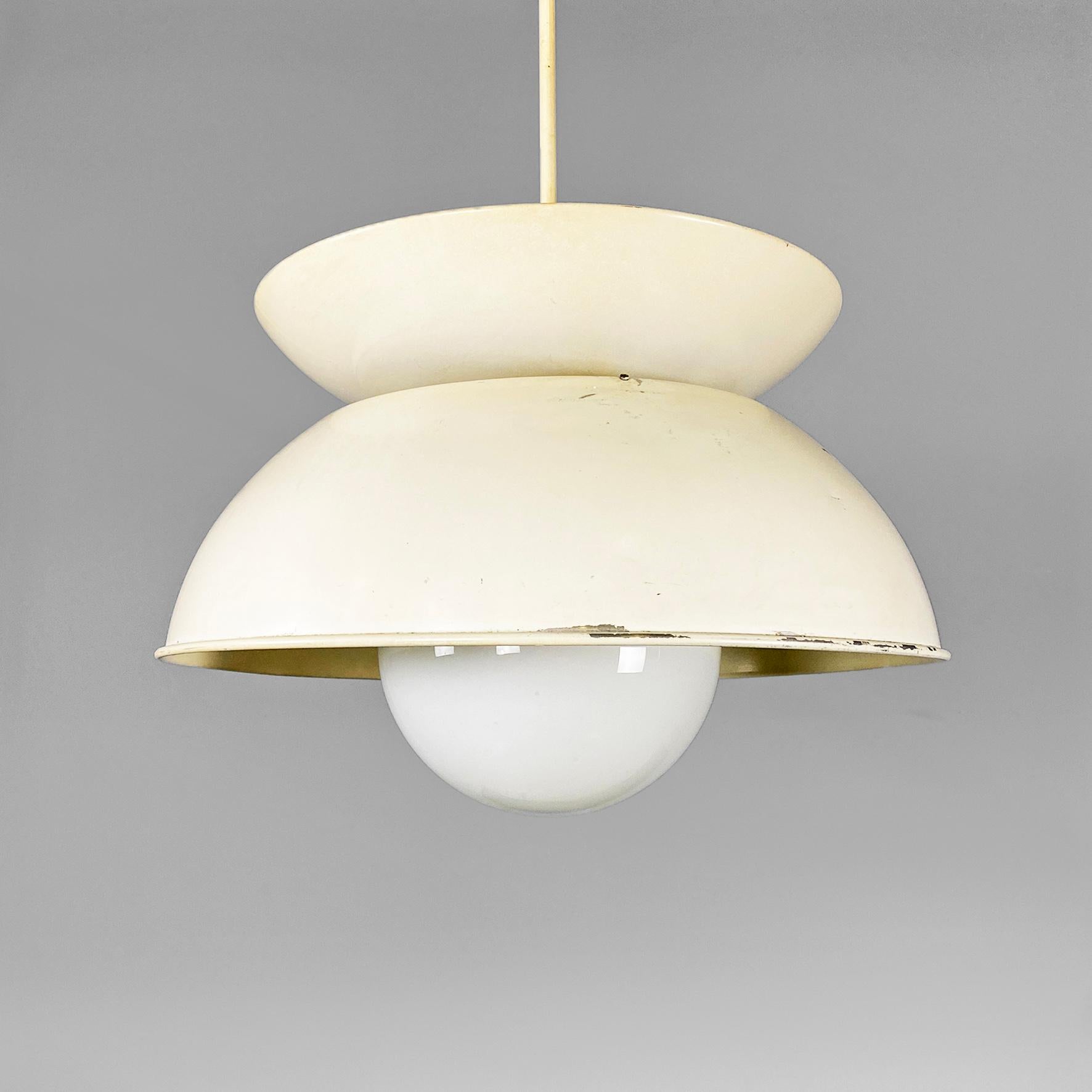 Italian mid-century metal Cetra chandelier by Vico Magistretti for Artemide 1969 7