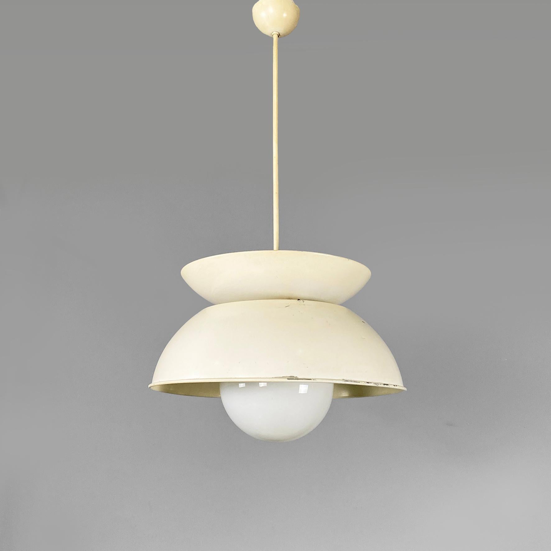 Italian mid-century metal Cetra chandelier by Vico Magistretti for Artemide 1969 8