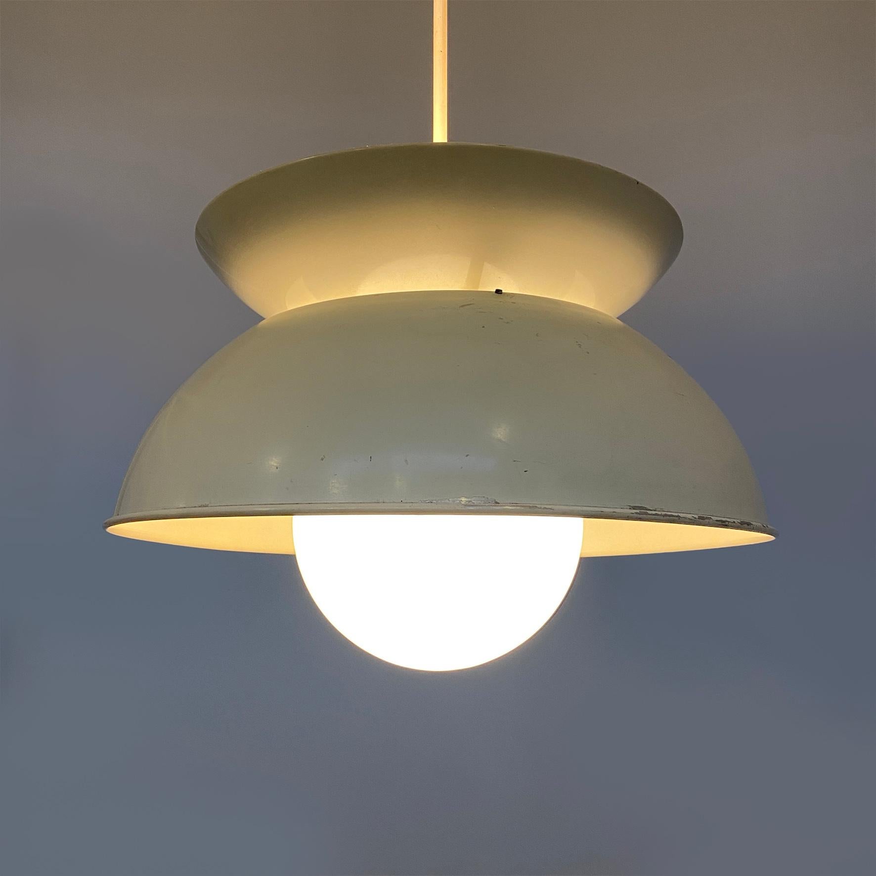 Italian mid-century metal Cetra chandelier by Vico Magistretti for Artemide 1969 9