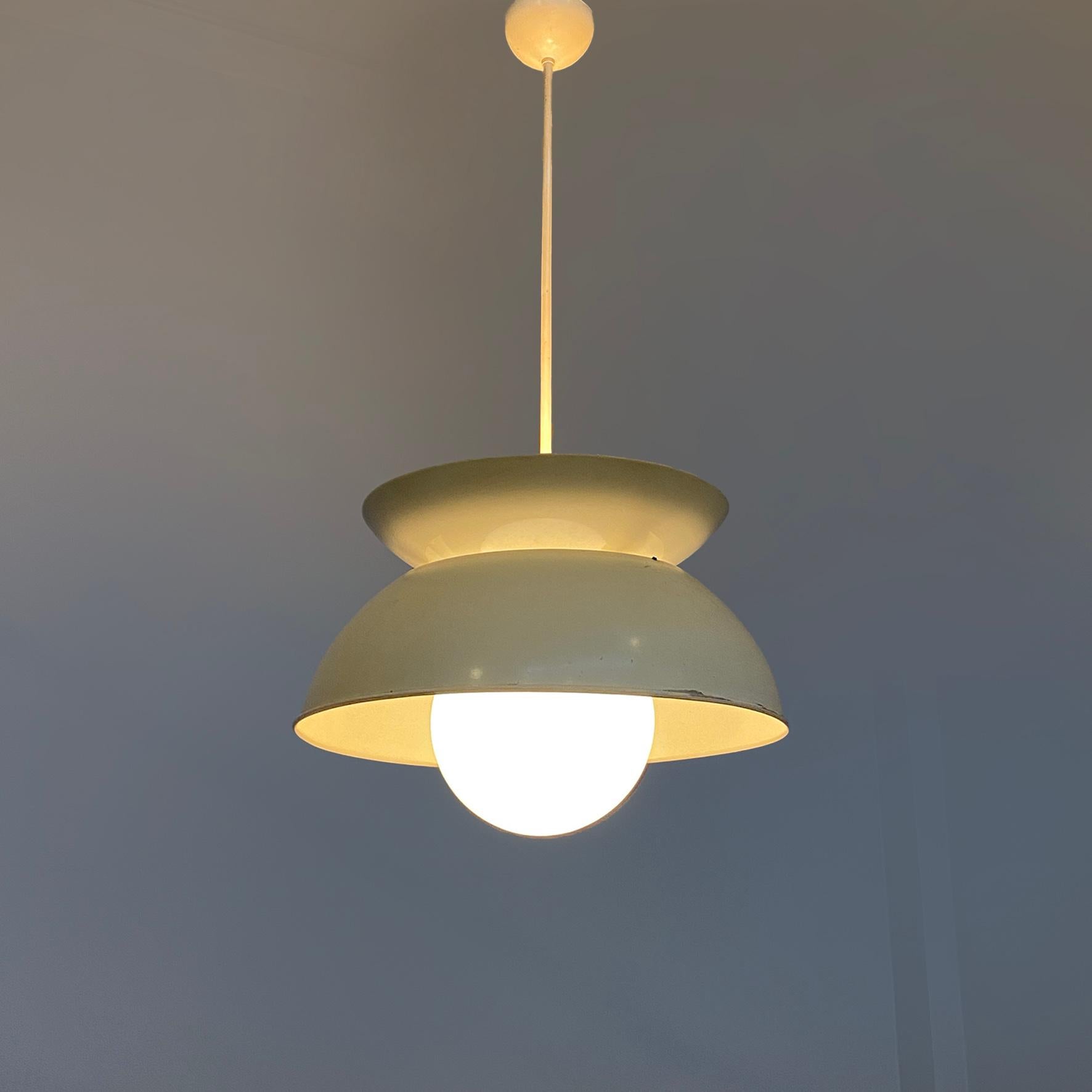 Italian mid-century metal Cetra chandelier by Vico Magistretti for Artemide 1969 10