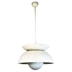 Lampadario Cetra in metallo di Vico Magistretti per Artemide 1969