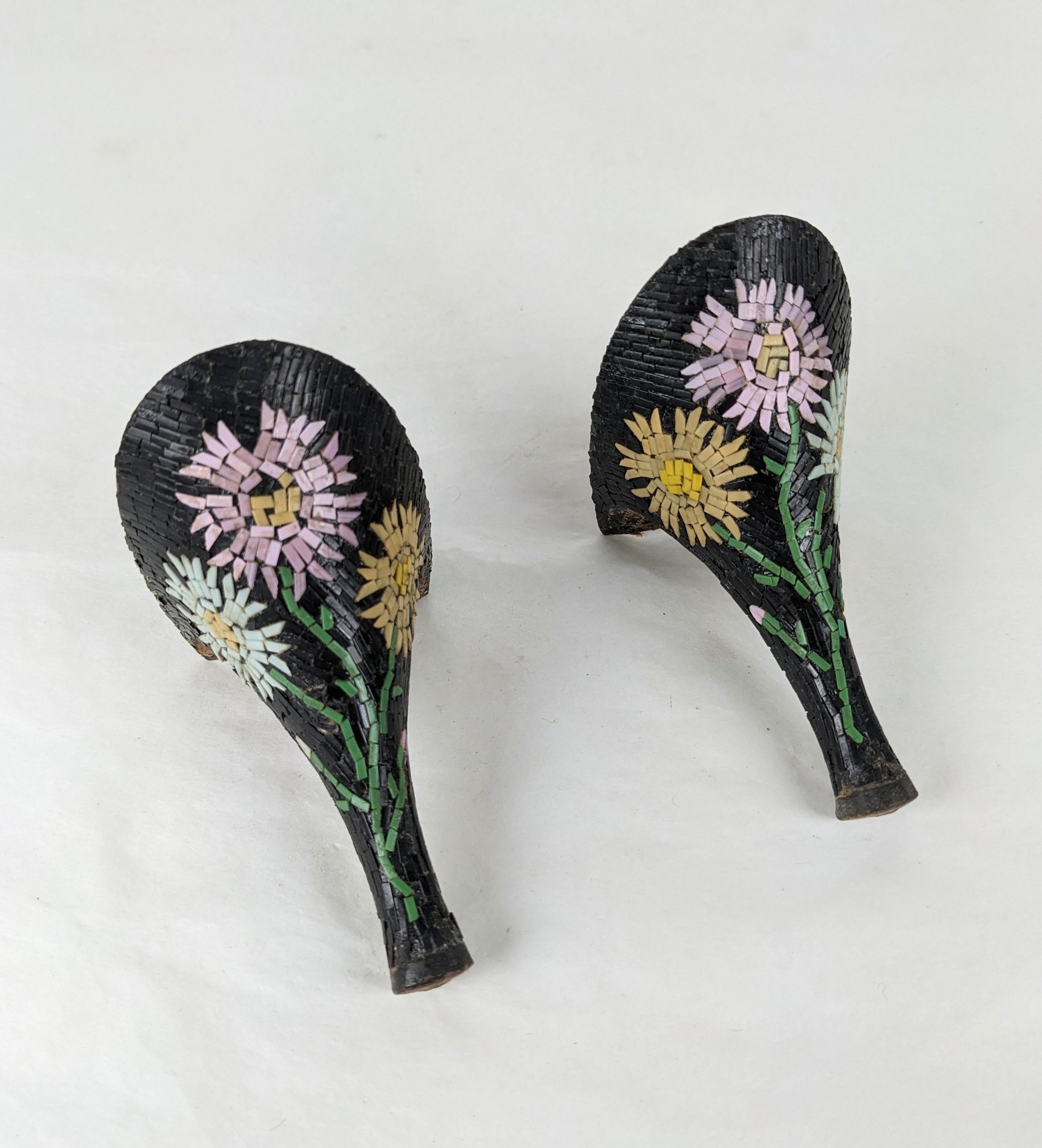 Women's Italian Mid Century Micromosaic Heels For Sale