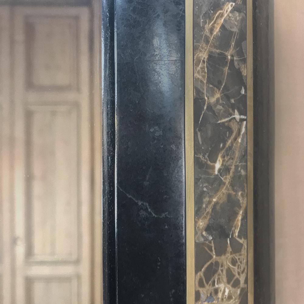 Italian Midcentury Mirror with Inlaid Marble Frame 1