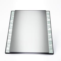 Miroir italien du milieu du siècle avec décor de feuilles d'argent par Esperia, années 1960