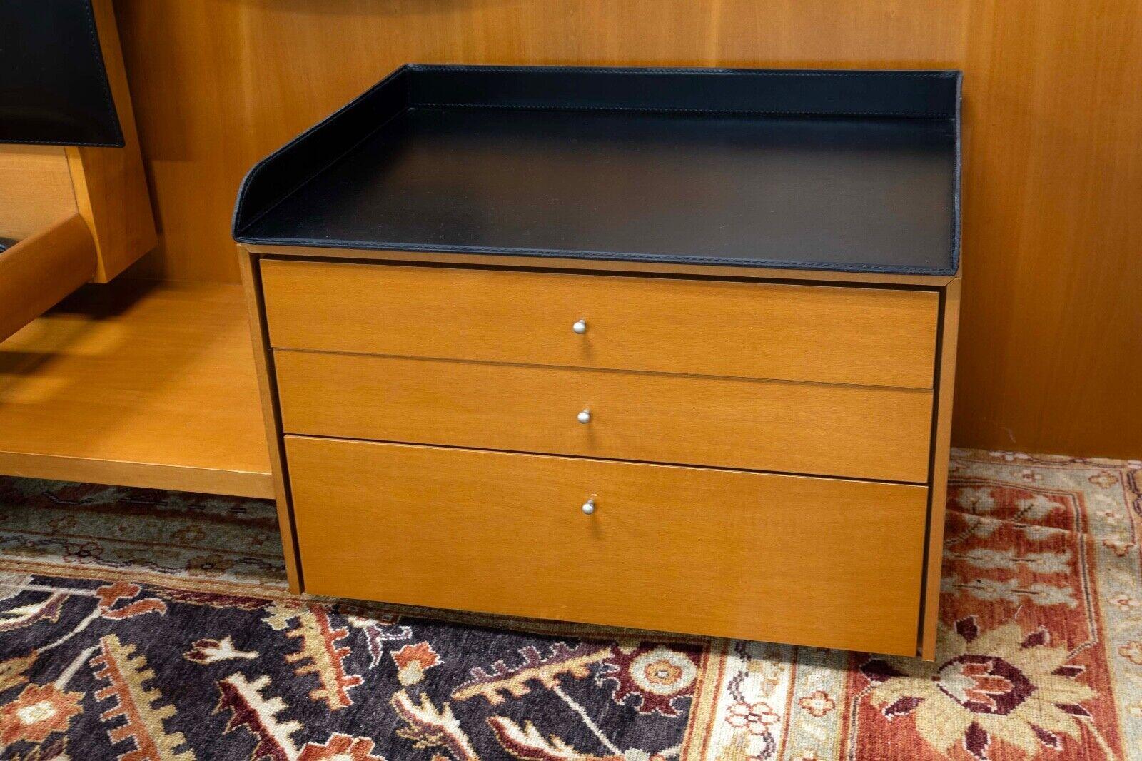 20th Century Italian Mid Century Mod Queen Sized Platform Bed Attached Side Tables and Lamps