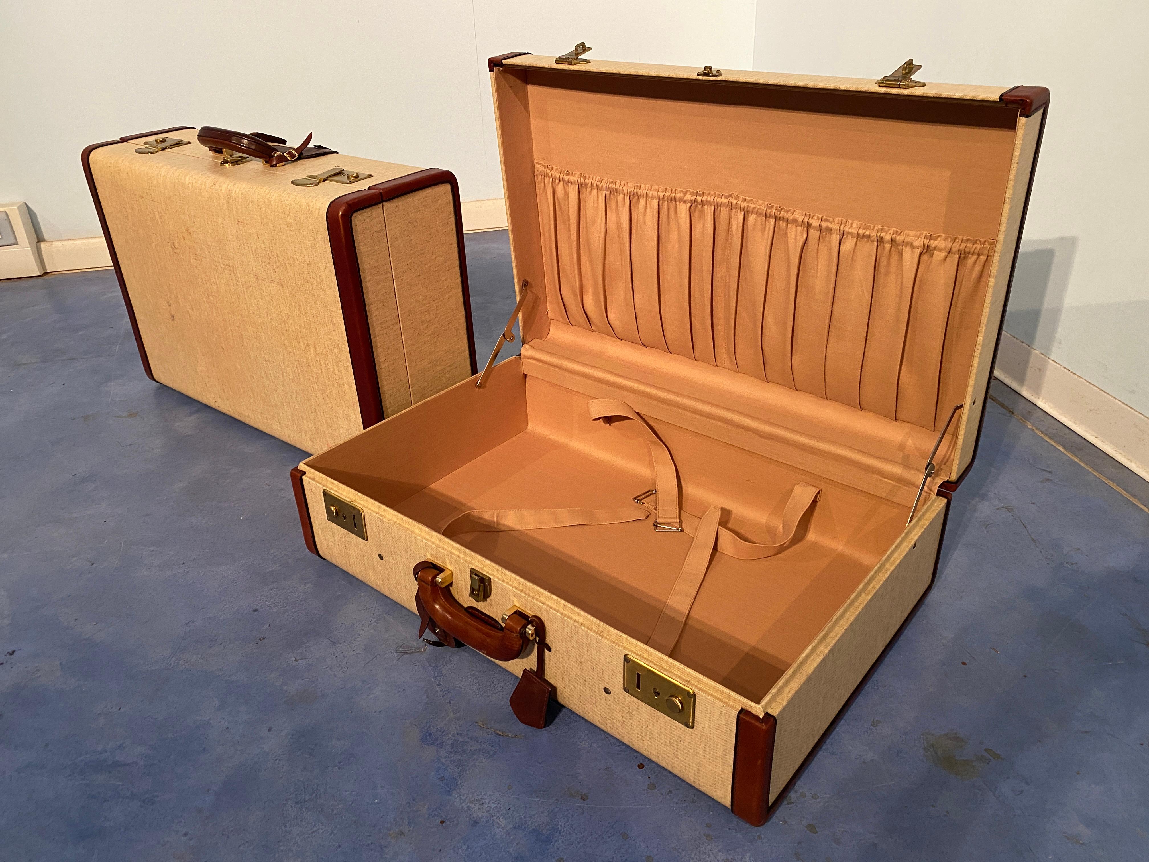 Italienische Mid-Century Moder Koffer oder Koffer Mlange Farbe, Satz von zwei, 1960 im Angebot 5