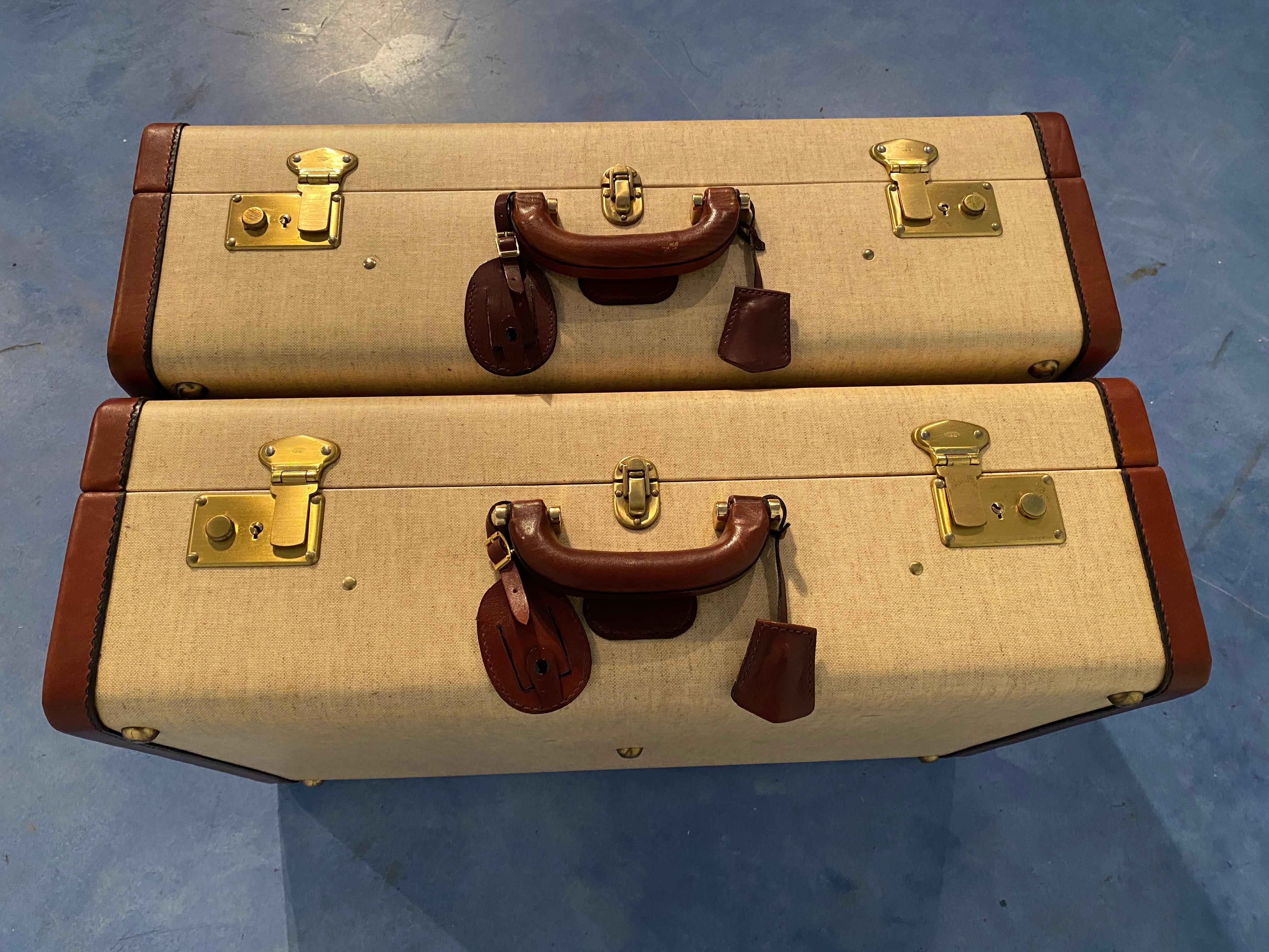 Italian Mid-Century Moder Luggages or Suitcases Mèlange Color, Set of Two, 1960 For Sale 11